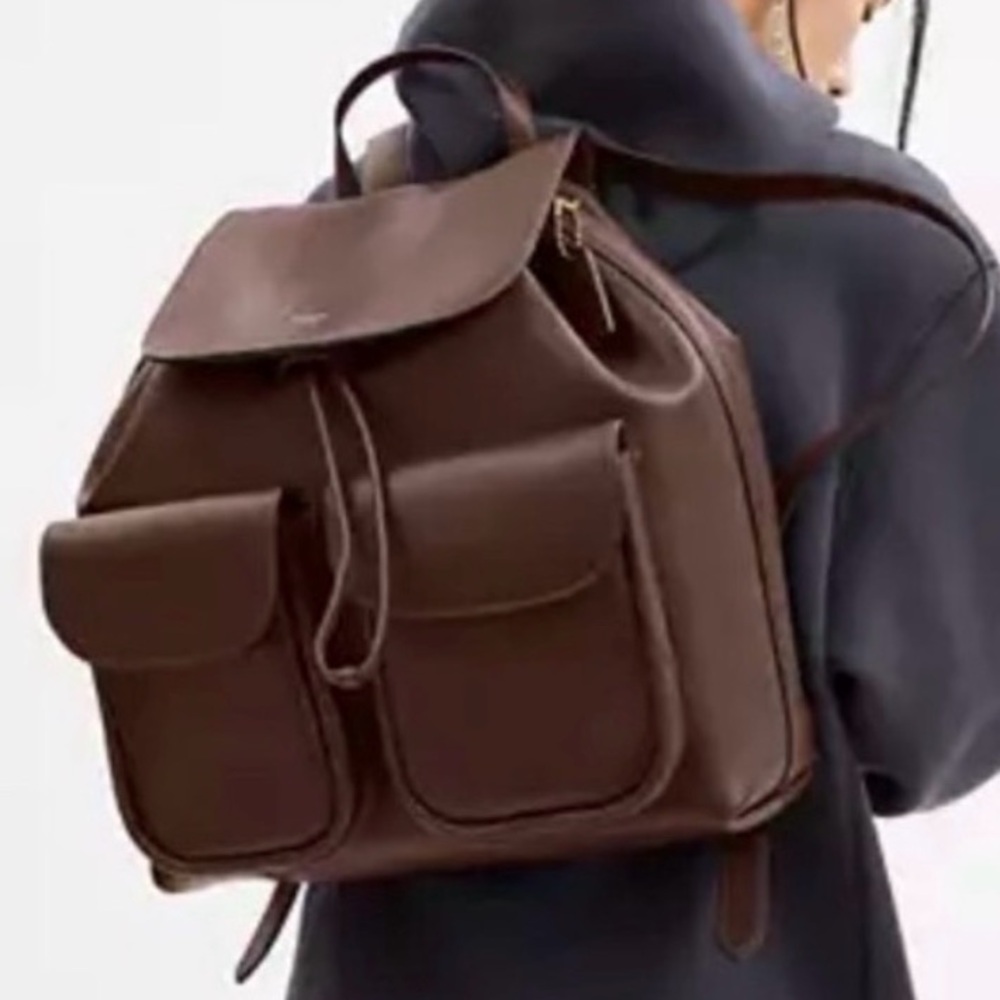 Authentic Coach Crosby 28 Backpack – Natural Grain Leather – Maple- New with Tag - Picture 4 of 11